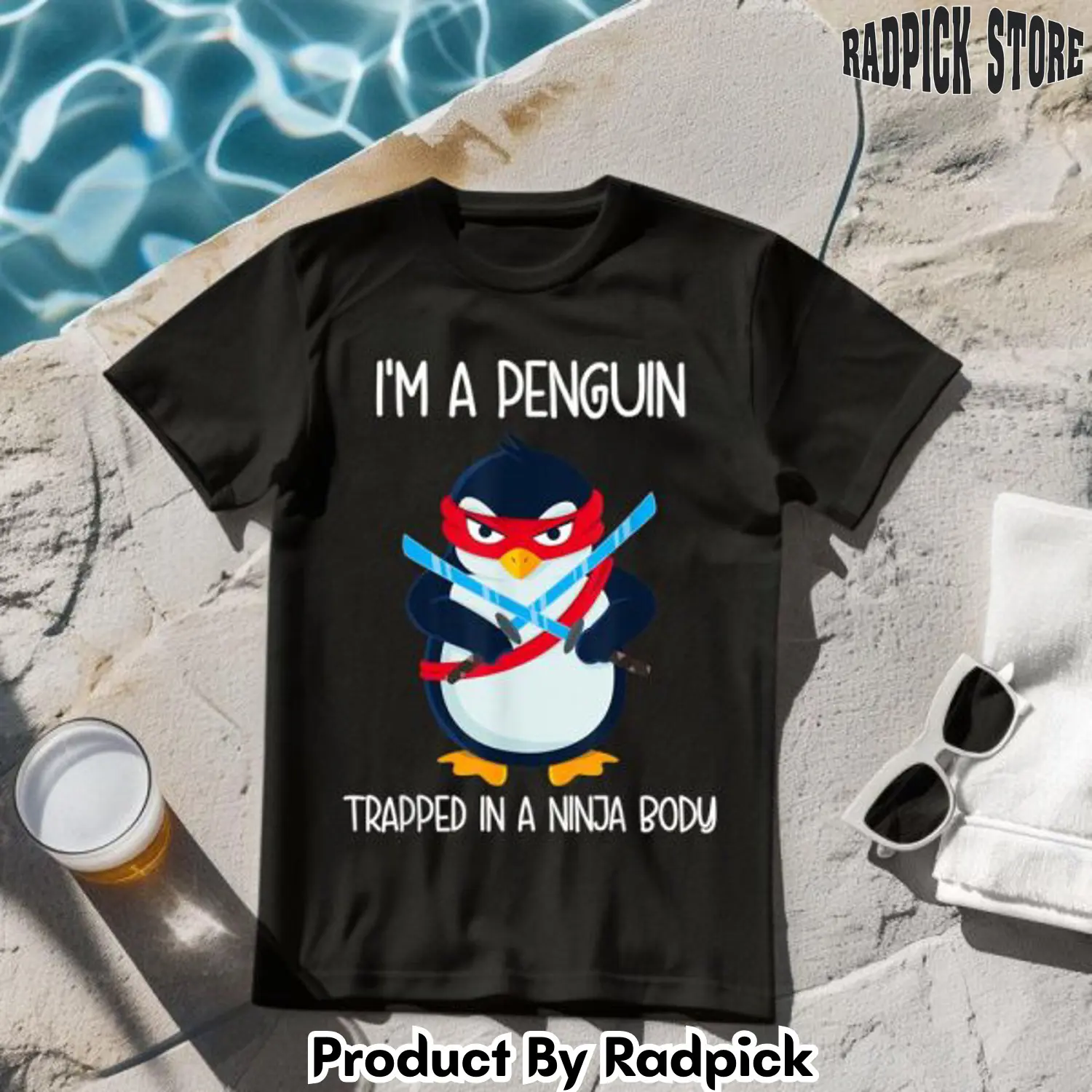 Im a penguin trapped in a ninja body tshirt rp2625535